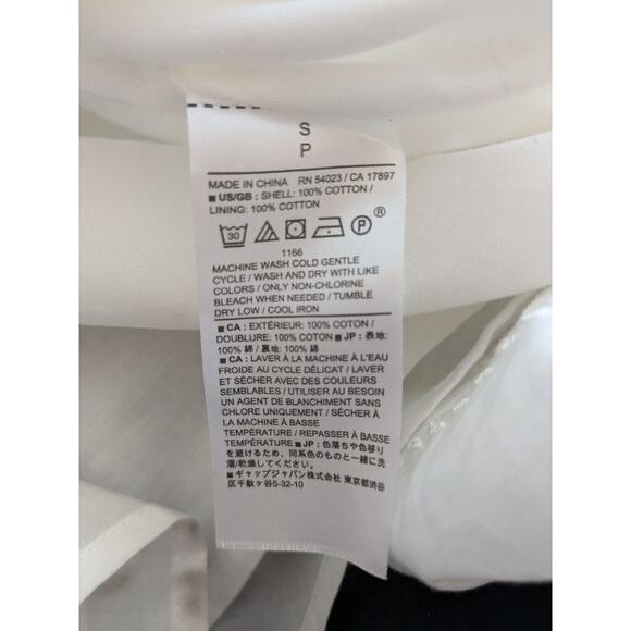 BANANA REPUBLIC FACTORY White EMBROIDERED A LINE DRESS SMALL - Picture 7 of 7